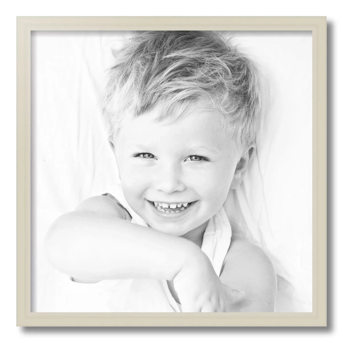 ArtToFrames 20x20 Inch Ivory Picture Frame, This Ivory Wood Poster Frame is Great for Your Art or Photos, Comes with 060 Plexi Glass (4100)