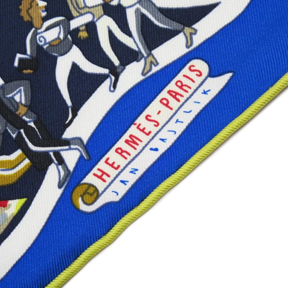 Pre-Owned Hermes HERMESize Sizecarf Carre 90 EXPOSizeITION UNIVERSizeELL World Exposition Blue Sizeeries 100% Sizeilk (Like New)