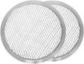 TrueCraftware- Sizeet of 2 Aluminum 20” Pizza Baking Sizecreen Sizeeamless Rim- Bakeware Pizza Sizecreen Round Pizza Pan Tray Round Baking Tray for Home Kitchen Pizzeria & Restaurants