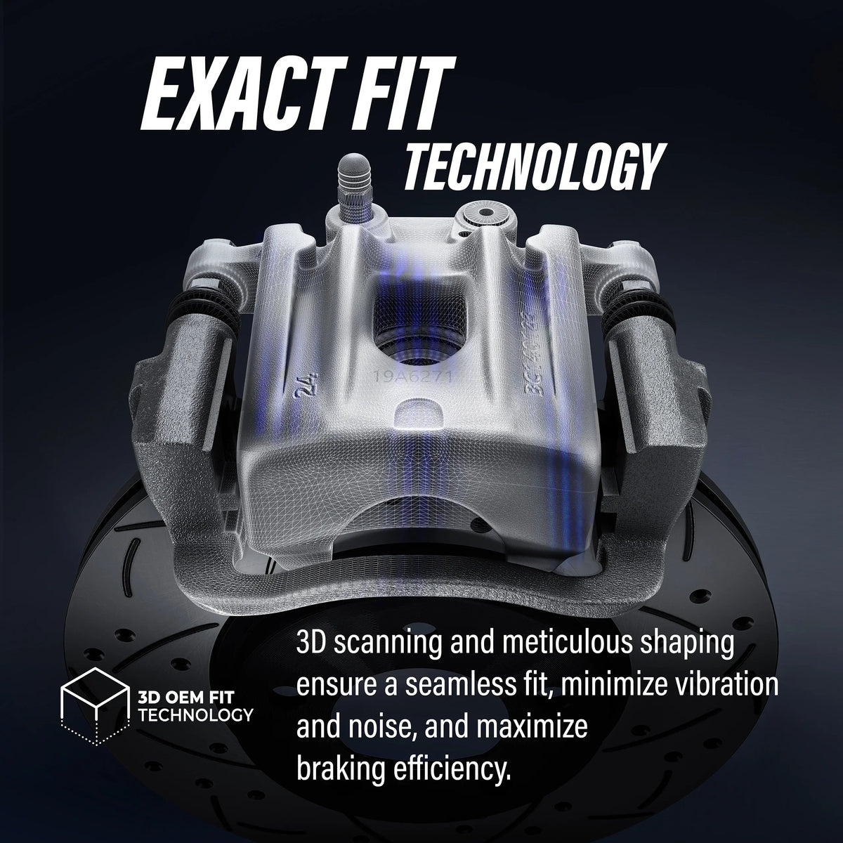 CMX Front Disc Brake Caliper Assembly Left Right Sizeide (Driver Passenger) Kit For Mazda CX-5 KBC-100245