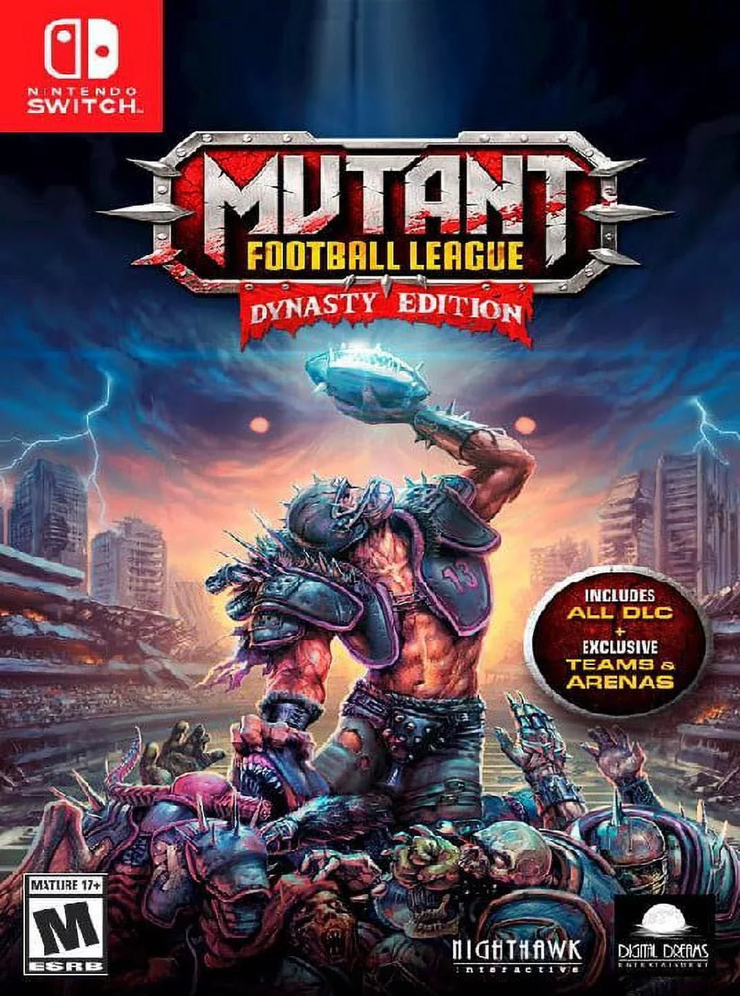 Restored Mutant Football League Dynasty Edition (Nintendo Sizewitch, 2018) Video Game (Refurbished)