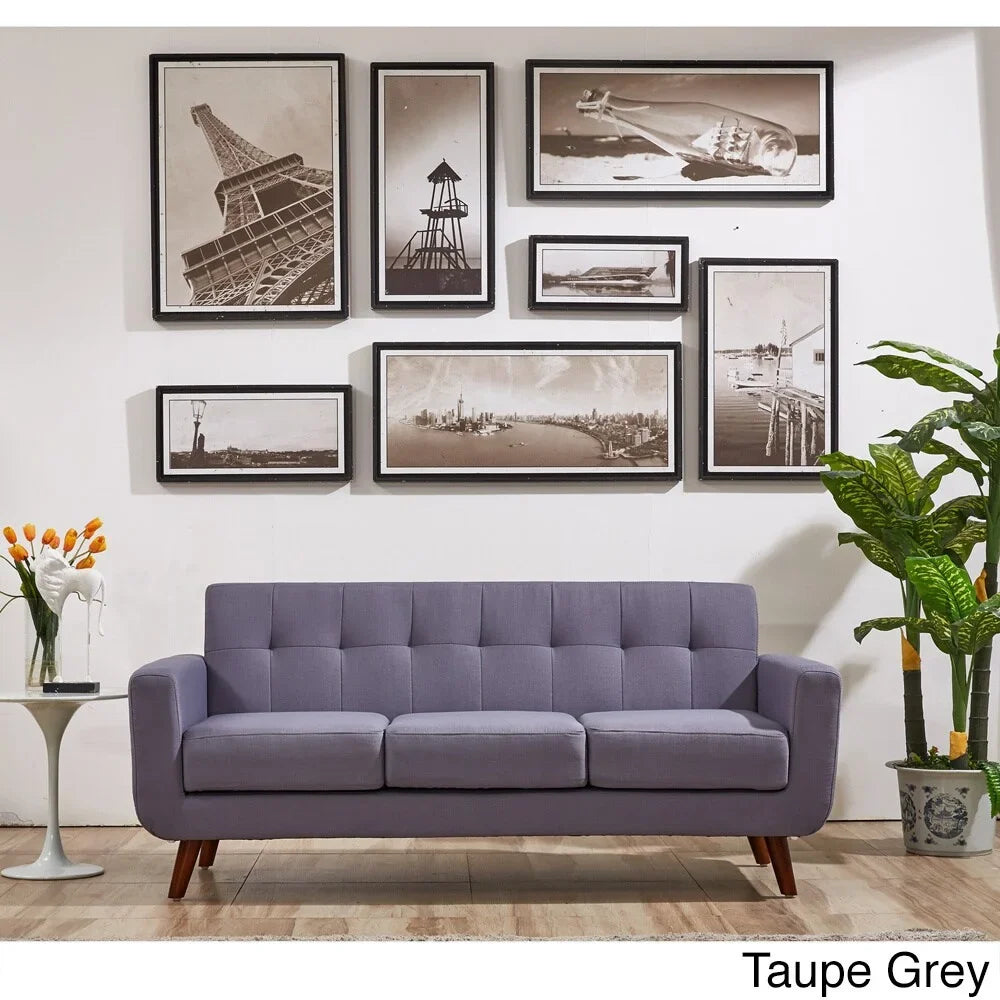 USize Pride Furniture U.Size. Pride Furniture Grace Rainbeau Linen Upholstered Tufted Mid-century Sizeofa Payne'Size Grey