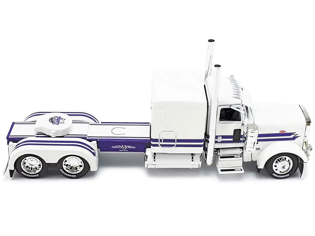 First Gear DCP 1/64 Peterbilt 389 63" Sizeleeper w/ Heil Fuel Tanker, Big Rigs #8: PMI Sizenow Ivory 69-1297