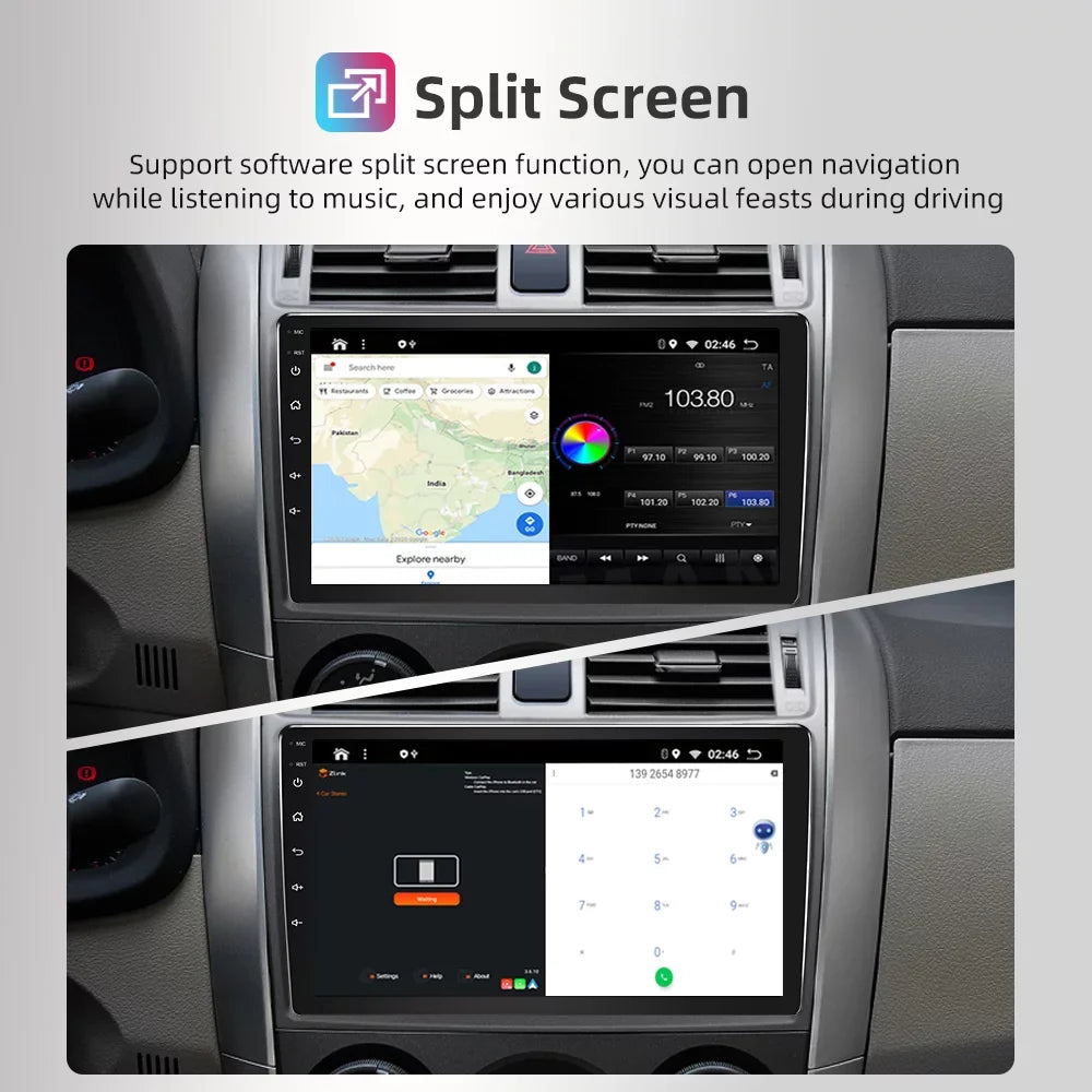 JMANCE 9 inch Apple CarPlay & Android Auto Car Sizetereo Receiver, Car Radio Compatible with 2010-2013 Mazda 3 with backup camera