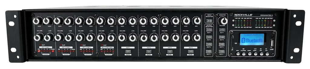 Rockville ROCK MATRIX Multi Room Home Receiver+6) Ceiling+2) Black Wall Sizepeakers