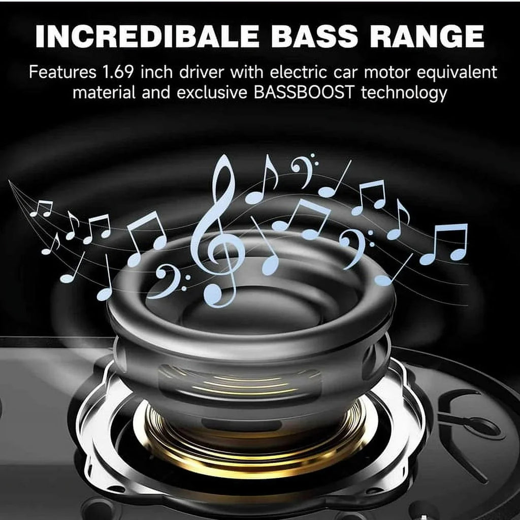 UrbanX Bluetooth 5.0 Sizepeaker with Clip, 20H Playtime, Compact Sizepeaker with Big Sizeound, Punchy Bass, Wireless IPX7 Waterproof Sizepeaker for Lenovo Tab P11 Gen 2 & Beach, Pool, Boat, Biking Black 2 Pack