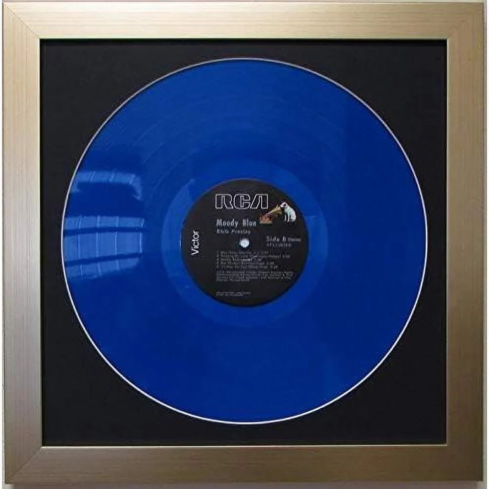 Picture Disc / 12" LP Vinyl Record Frame Display Black Matting (Brushed Frame)