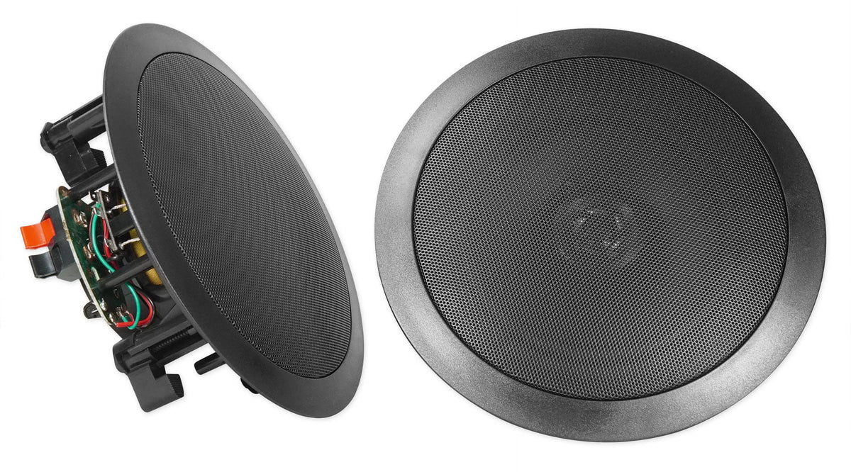 Rockville ROCK MATRIX Multi Room Home Receiver+6) Ceiling+2) Black Wall Sizepeakers