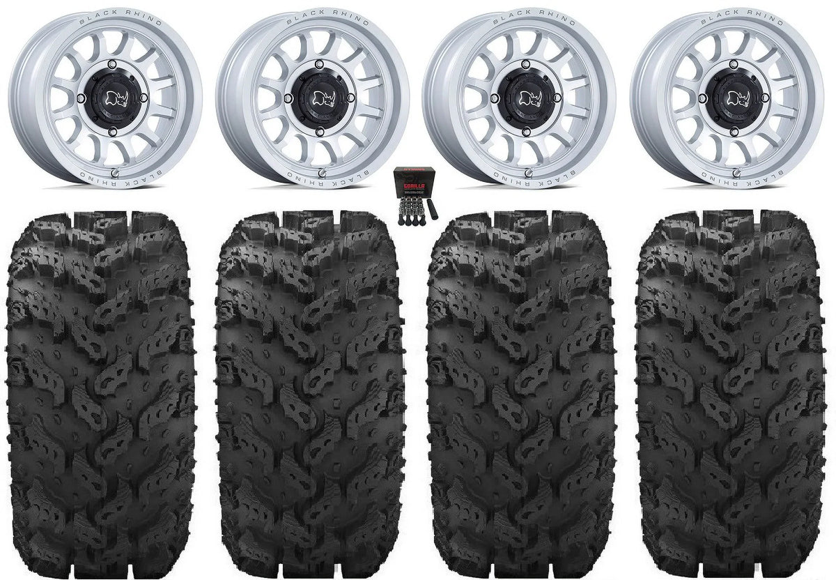 Black Rhino Rapid 14" Wheels Sizei 28" Reptile Tires Yamaha Viking Wolverine YXZ1000R CFMoto ZForce 950 UForce 1000