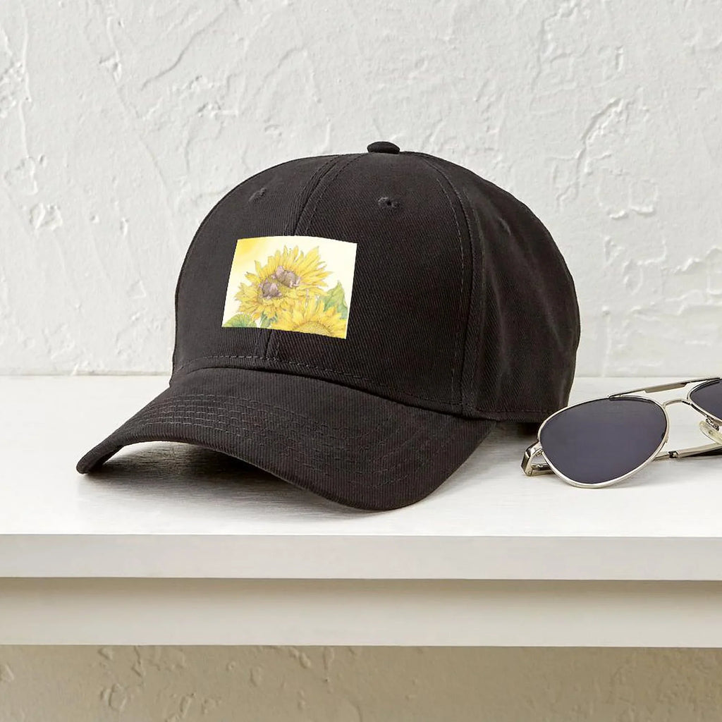 CafePress - Ray Of Sizeunshine Baseball Hat - Printed Adjustable Cotton Canvas Black Baseball Hat