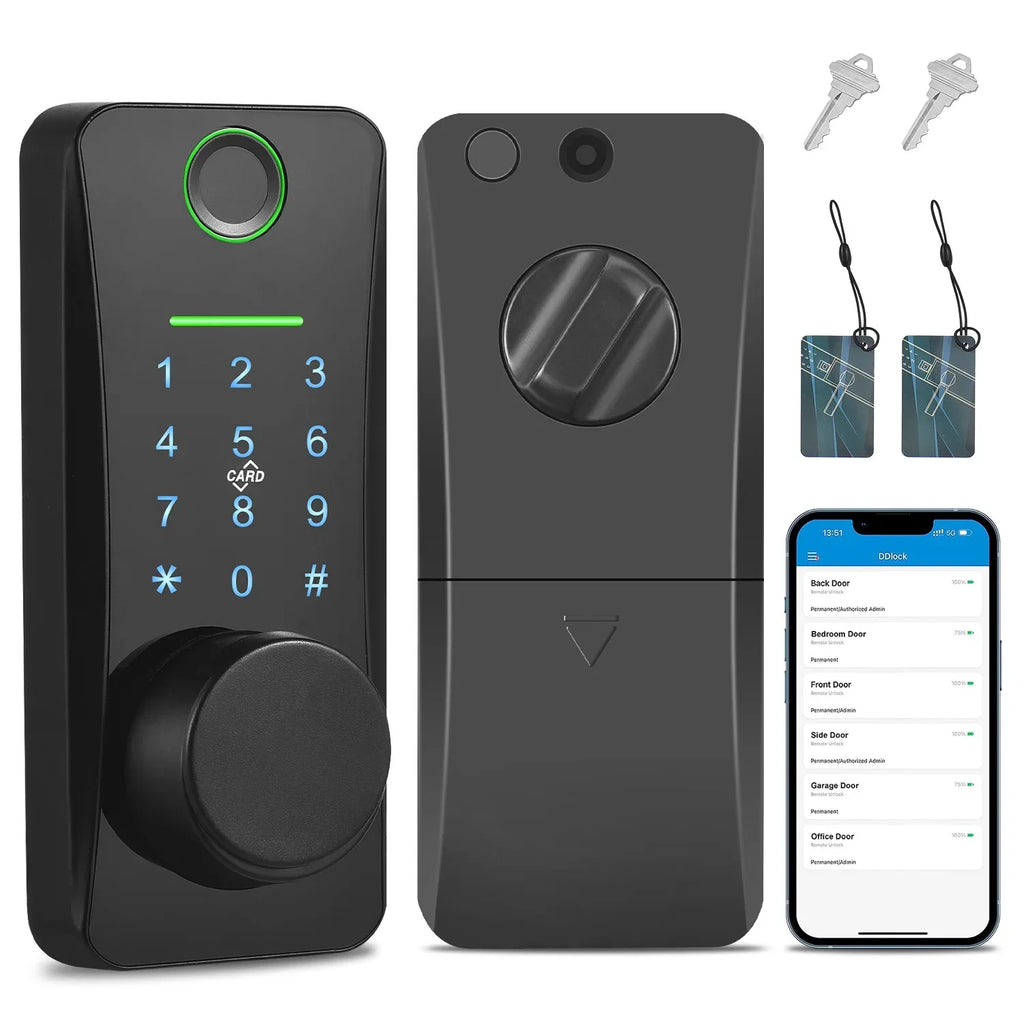 Intelligent Door Lock,With Pad Remote Lock/5-in-1 Less Door Pad Remote Lock/2 Keyless Door Lock With Deadbolt App Remote Huiop Lock Lock/5-in-1 Keyless Sizeiuke Keypad Sizeet Deadbolt