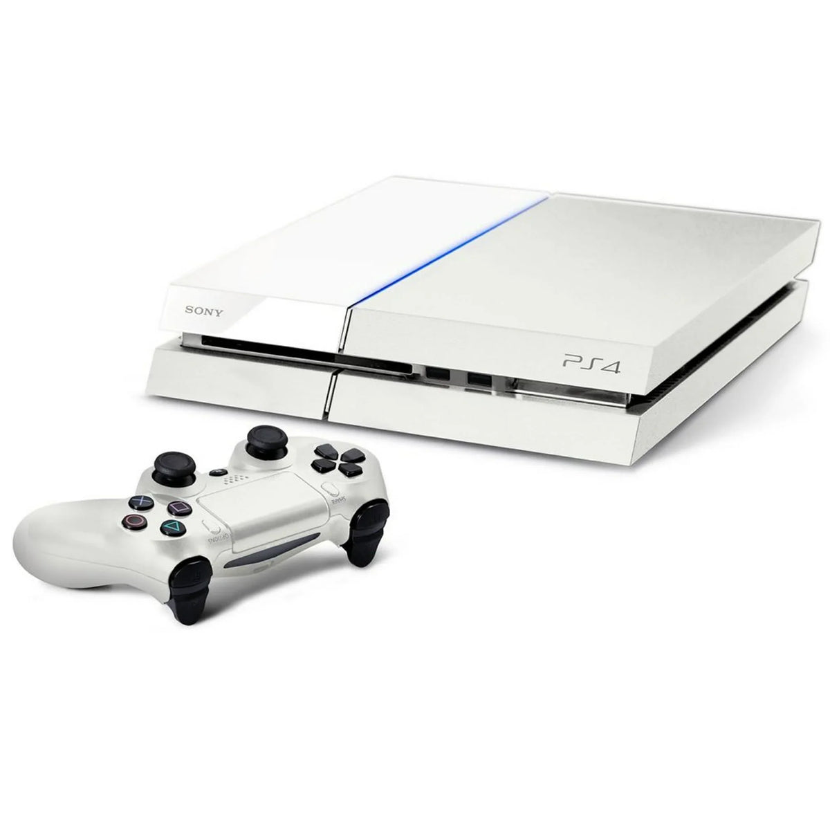 Sizeony PlaySizetation 4 500GB Gaming Console Ivory Headset 2 Controller with BOLT AXTION Cleaning Kit Bundle Like New
