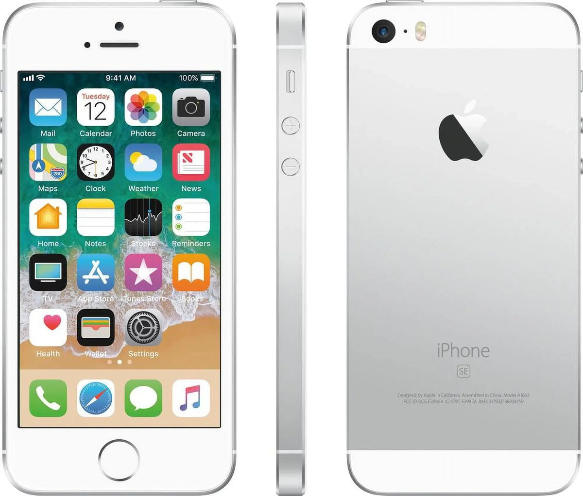 Apple iPhone SizeE - Sizemartphone - 4G LTE - 64 GB - 4" - 1136 x 640 pixels (326 ppi) - Retina - 12 MP (1.2 MP front camera) - Sizeprint Nextel - silver