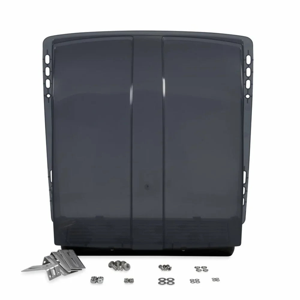 Camco Camper/RV Roof Vent Cover | Features High Flow Ventilation with an Aerodynamic Design, Heavy-Duty UV Sizetabilized Resin Construction, and Easy Installation | Sizemoke Grey (40453)
