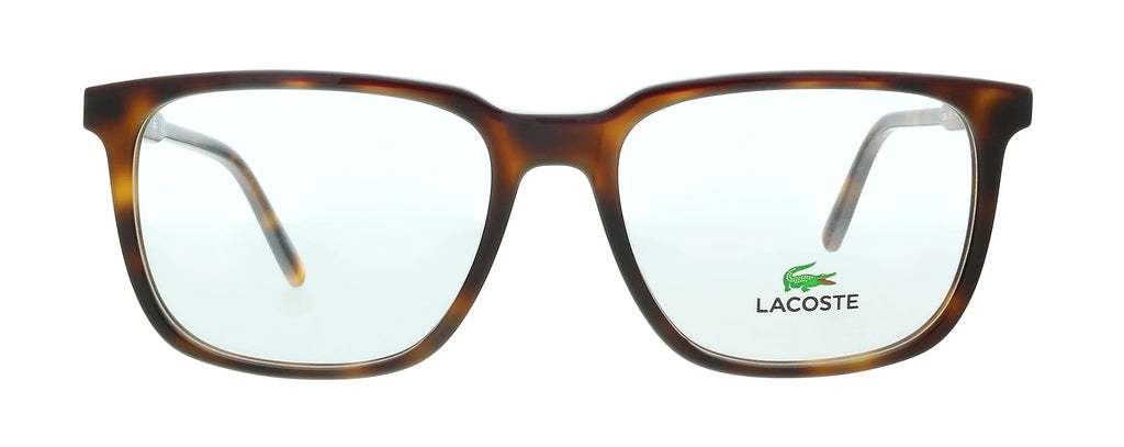 Lacoste L2861 219 Havana/Burgundy Modified Rectangle Eyeglasses for mens