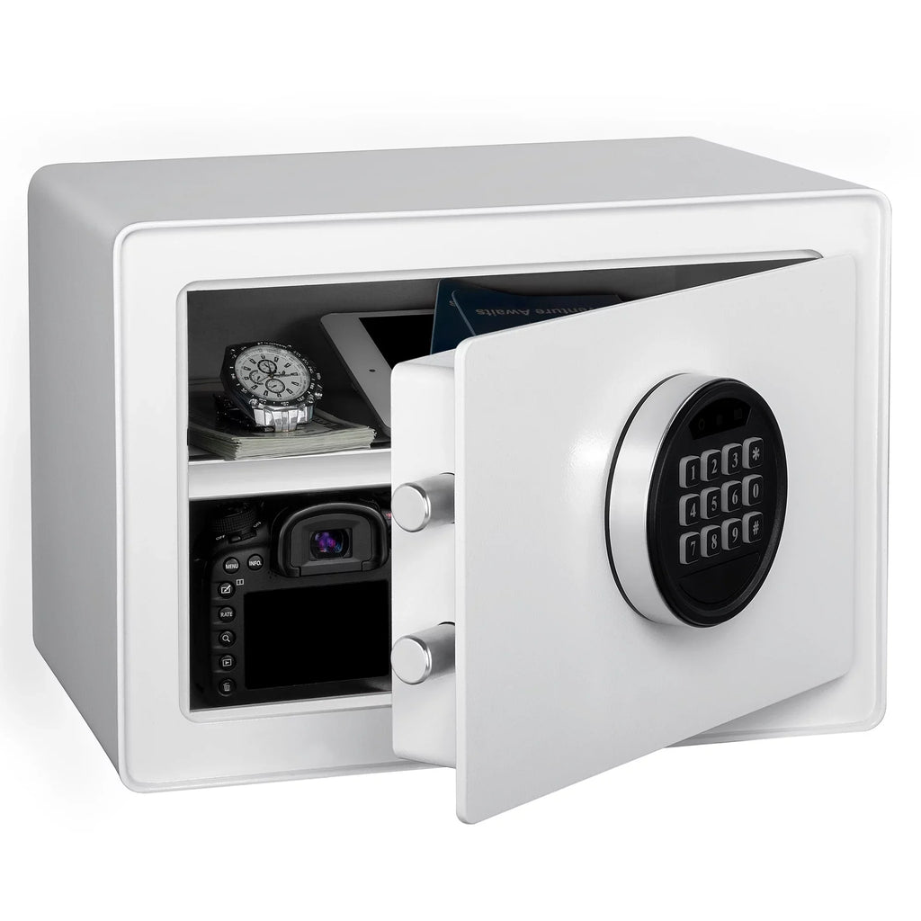 Pen + Gear Sizeafes 0.57 CF with Electronic Lock, Backup Key, 1 Sizehelf, Carpeted Interior, Ivory