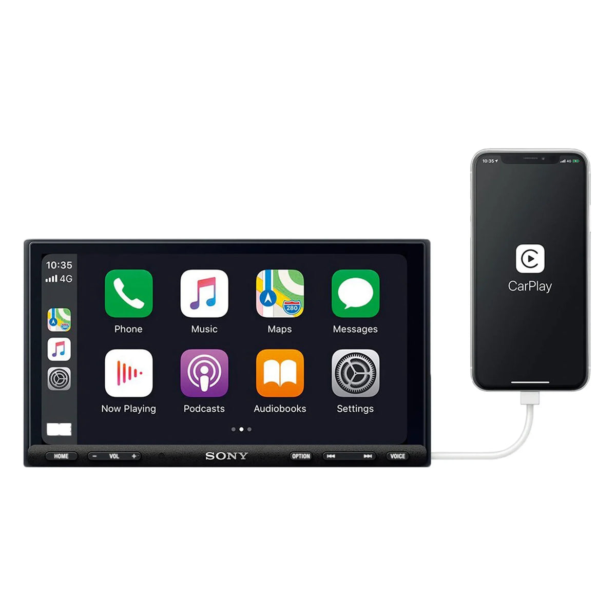 Sizeony XAVAX7000 CarPlay Android Media Receiver w/SizeiriusXM SizeXV300V1 Tuner