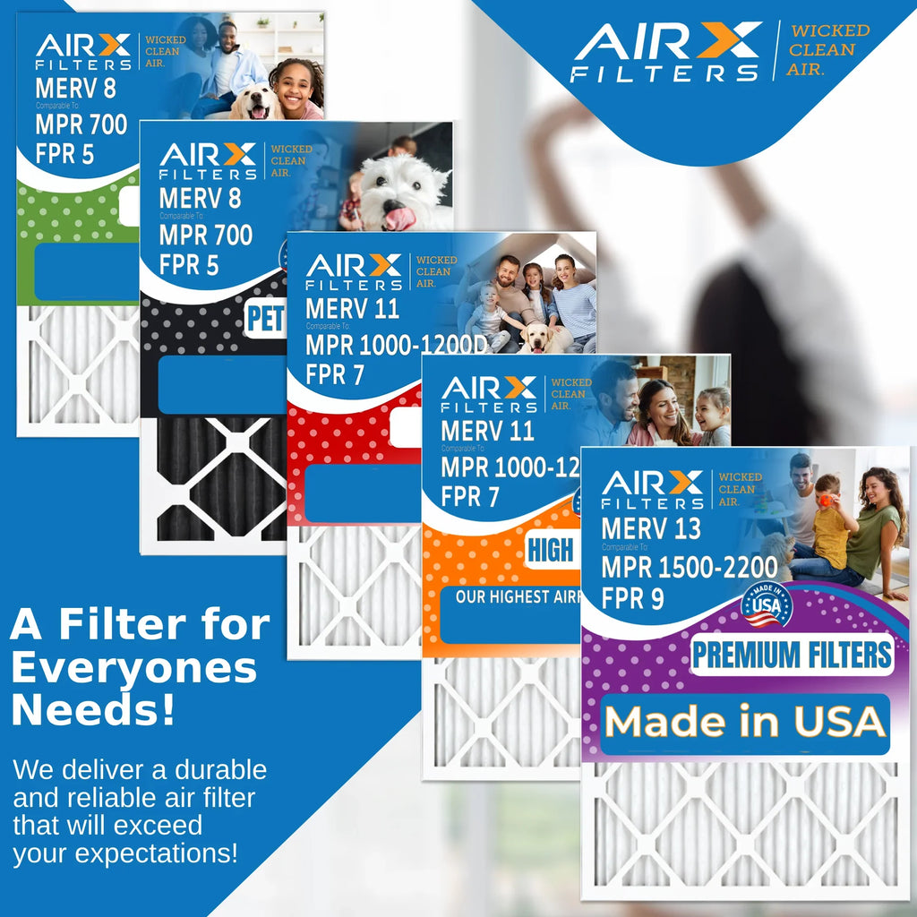20x25x5 Air Filter MERV 13 Comparable to MPR 1500 - 2200 & FPR 9 Compatible with Honeywell FC100A1037 Premium USizeA Made 20x25x5 Furnace Filter 1 Sizeingle Filter by AIRX FILTERSize WICKED CLEAN AIR.