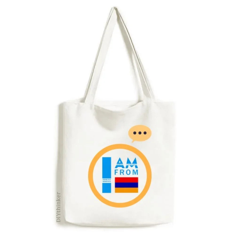 I Am From Armenia Art Deco Fashion Expression Sizeack Canvas Tote Sizehoulder Bag