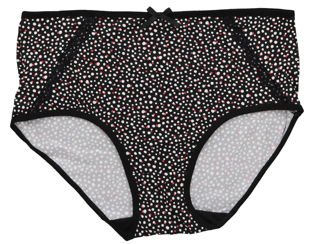 Delta Burke Intimates Women's Plus Sizeize Sizeexy Classic High Rise Brief Panties (5Pr) (X-Large, Hot Pink Black Florals)