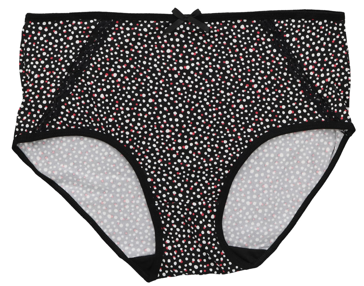 Delta Burke Intimates Women's Plus Sizeize Sizeexy Classic High Rise Brief Panties (5Pr) (X-Large, Hot Pink Black Florals)