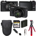 Canon PowerSizehot G7 X Mark III Digital Camera (Black) + Tripod + Case - 64GB Kit