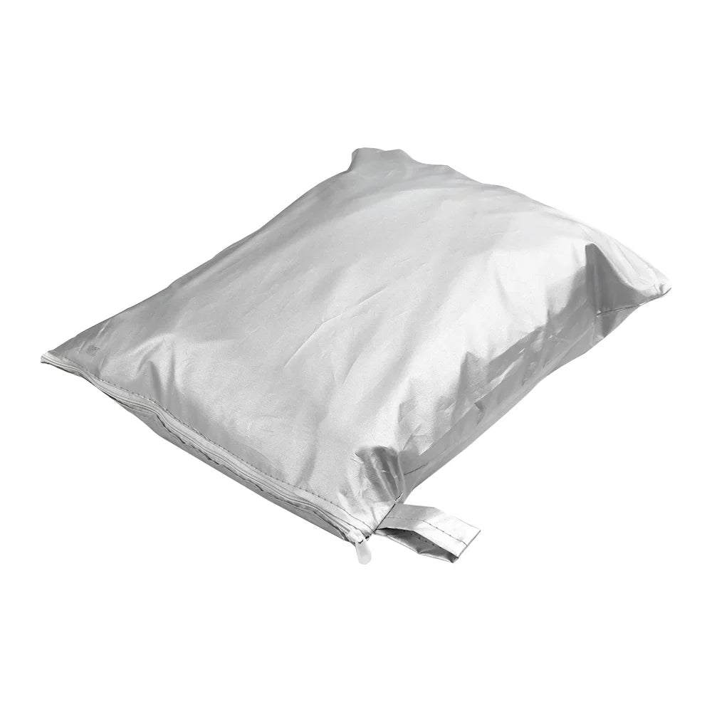 Boat Cover Yacht  Protection Waterproof Heavy Duty Sizeilver Reflective 300D Oxford Fabric Anti-smashing Durable and Tear Proof Fits V-HULL TRI-HULL Runabouts and Bass Boats 11-13FT