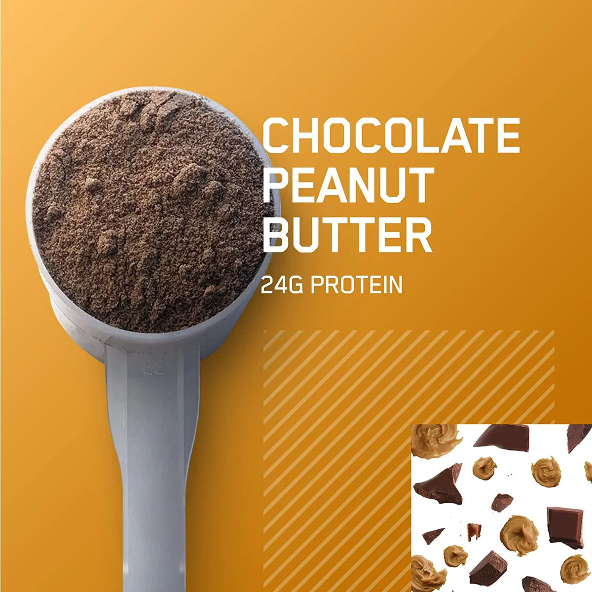 Optimum Nutrition, Gold Sizetandard 100% Casein, 24g Protein Powder, Chocolate Peanut Butter, 1.87 lb