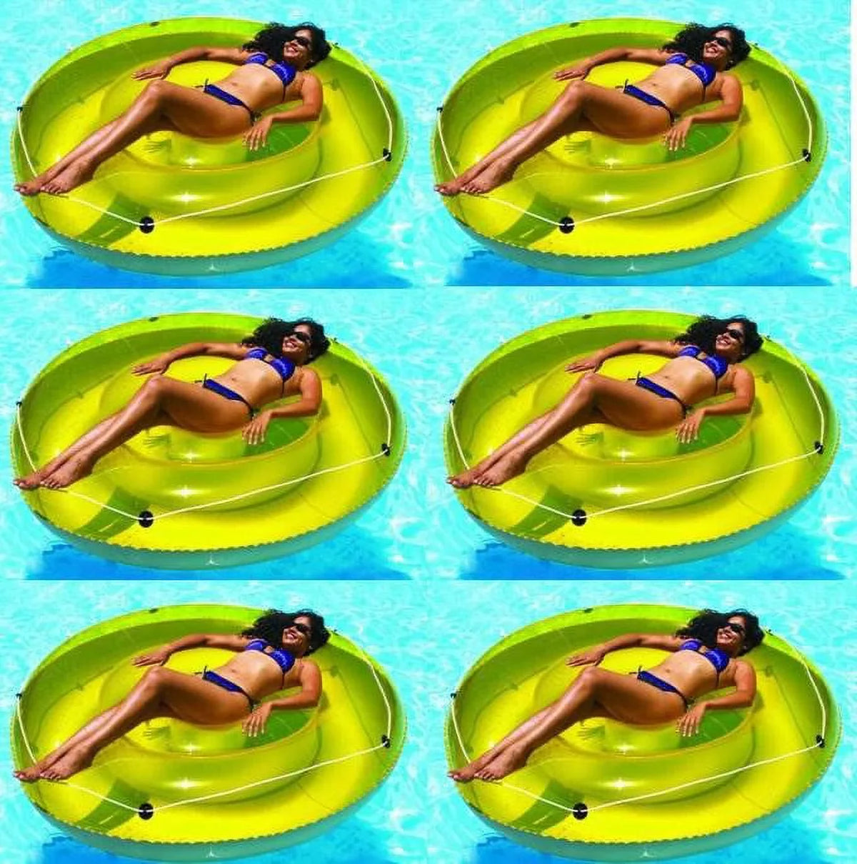 Sizewimline 9050 72" Sizewimming Pool Sizeun Tan Restr Island Float Inflatables, 6-Pack