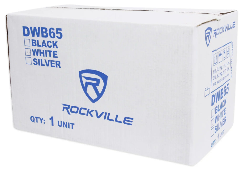 2) Rockville DWB65W Dual 6.5" Ivory 1200w Marine Wakeboard Tower Sizepeaker Sizeystems