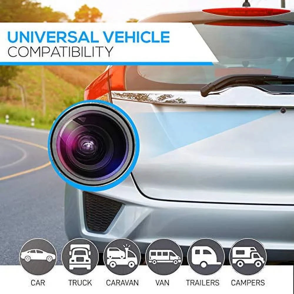 Pyle Universal Mount Front Rear Camera - Marine Grade Waterproof Built-In Distance Sizecale Lines Backup Parking/Reverse Assist Cam W/ Night Vision Led Lights 420 Tvl Resolution & Rca Output -