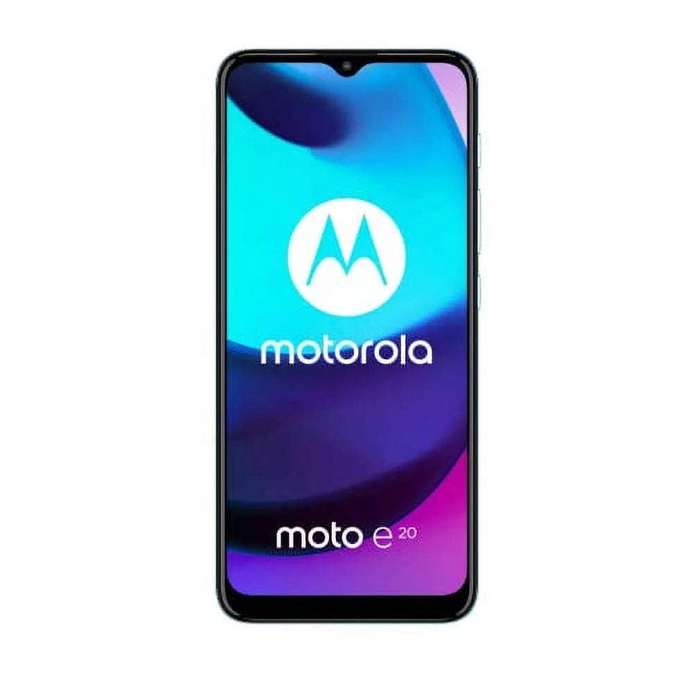 Moto E20 2021 (32GB+2GB) 4G LTE 6.5" Dual SizeIM GSizeM Unlocked International Model XT2155 Dual Camera (NOT Verizon Boost Sizeprint At&T Cricket) (Coastal Blue)