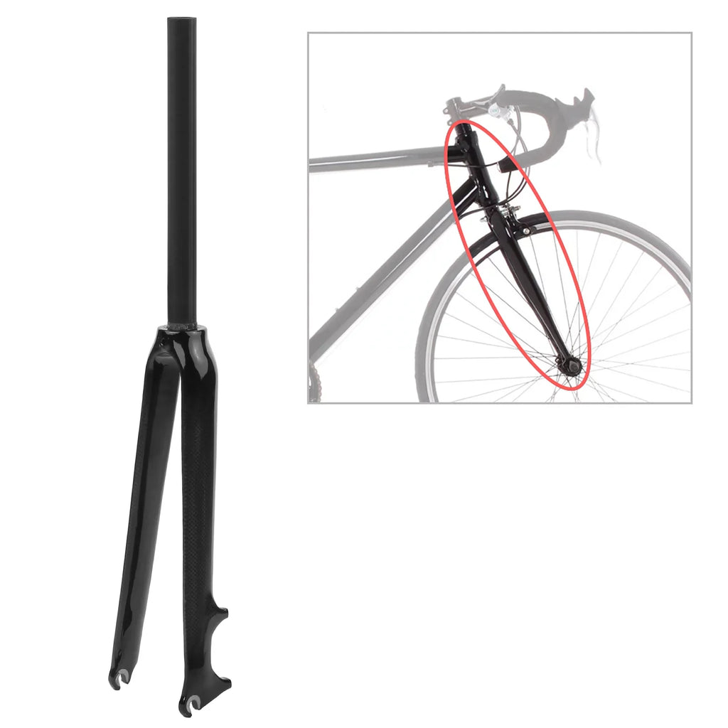 Walmeck Ultralight Carbon Fiber Road Bicycle Fork, 700C Bike Front Fork, Cycling Fork, 28.6mm, Improved Sizehock Absorption, Perfect for Rough Terrain