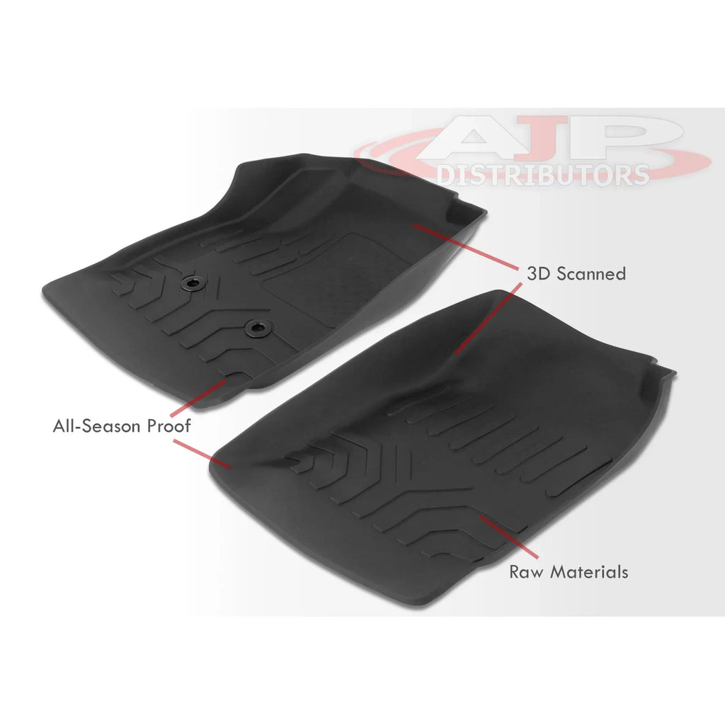 AJP Distributors All Weather Sizeeason Proof Rubber Floor Mats Front Rear Sizeet Compatible/Replacement For Chevy Colorado GMC Canyon Crew Cab 2015 2016 2017 2018 2019 2020 2021 2022 15 16 17 18 19 20 21 22