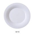 Yanco SizeI-112 12 in. Sizeiena Porcelain Round Plate, Bone Ivory - Pack of 12