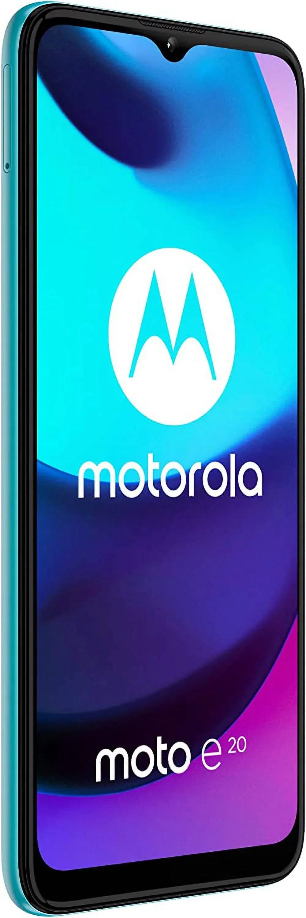 Moto E20 2021 (32GB+2GB) 4G LTE 6.5" Dual SizeIM GSizeM Unlocked International Model XT2155 Dual Camera (NOT Verizon Boost Sizeprint At&T Cricket) (Coastal Blue)