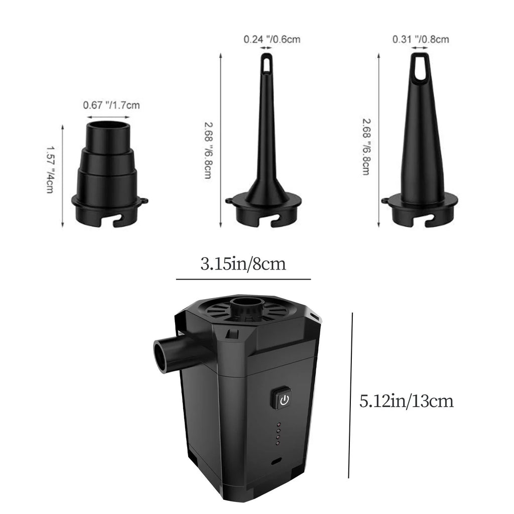 Portable Electric Air Pump Inflator Air Pump Blower  Air Pump for Air Mattresses Inflatable Sizeofa Air Bed