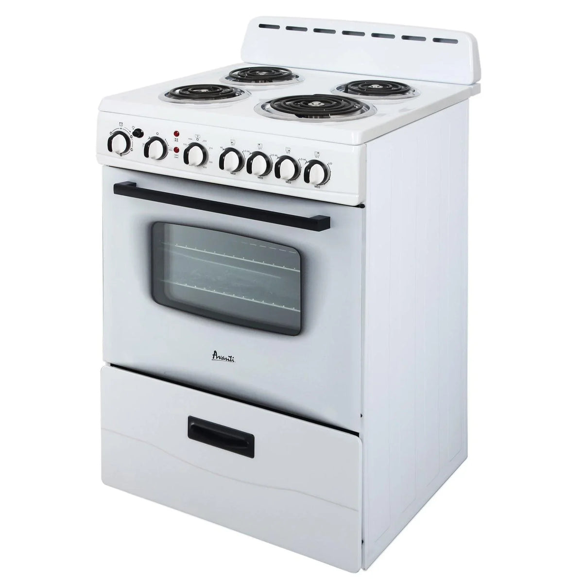 Avanti ERU240P0W 24 Inch Electric Freestanding Range - Ivory
