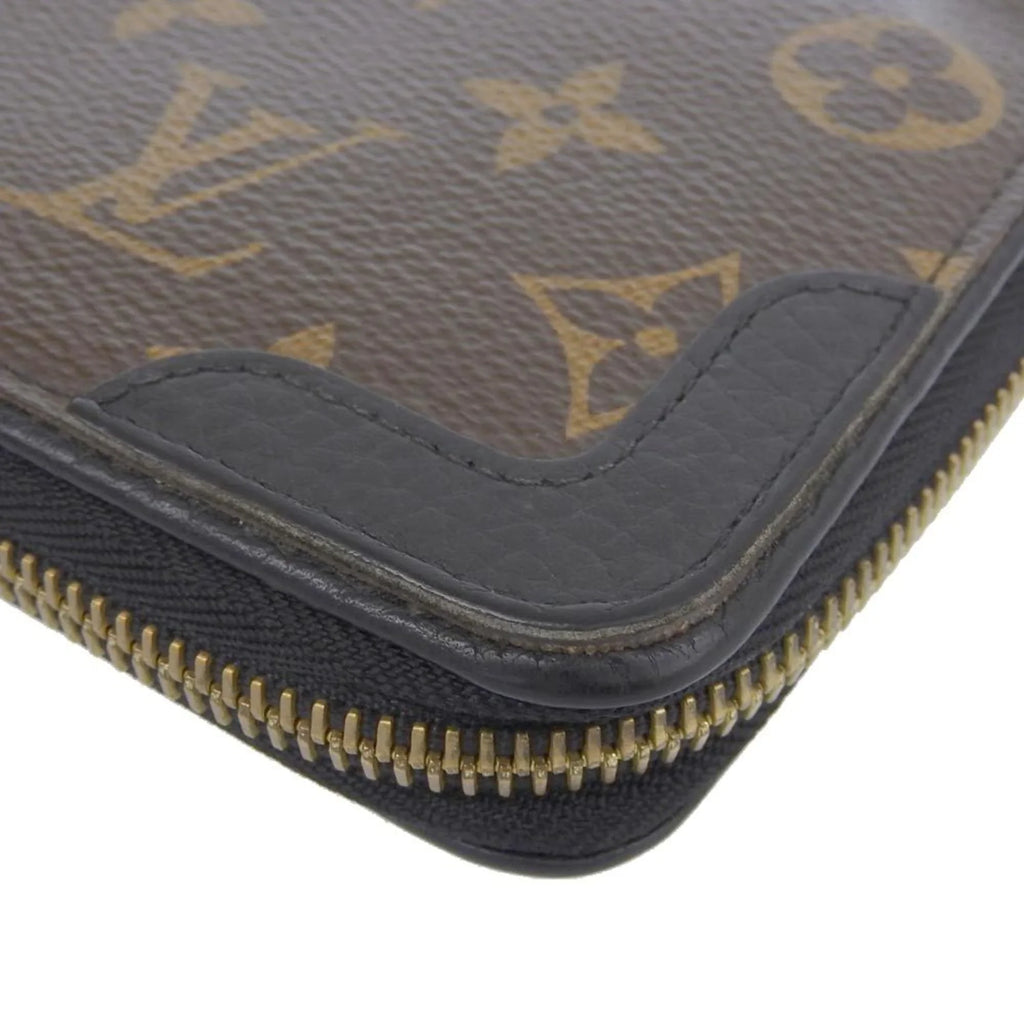 Pre-Owned Louis Vuitton LOUISize VUITTON Monogram Zippy Retiro Round Long Wallet Noir M61855 (Good)