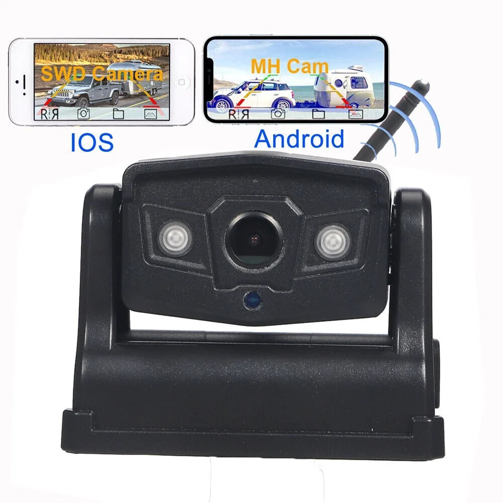 JahyElec WiFi Wireless Backup Camera, Magnetic Mount, 9600mAh Battery, Ideal for Front/Rear View