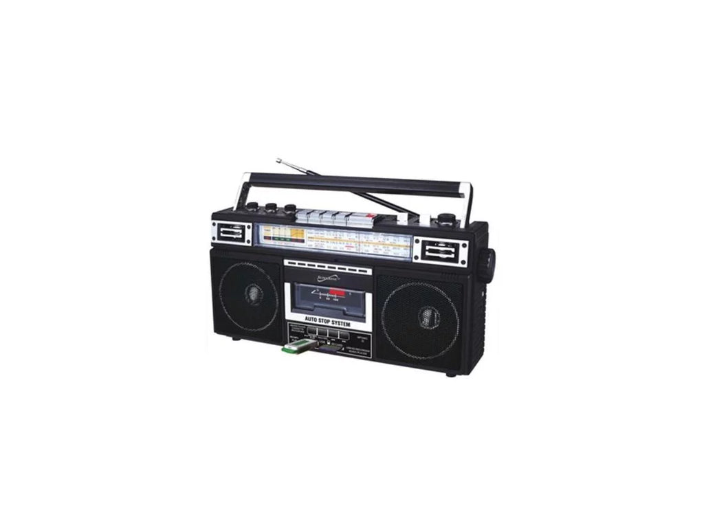 Sizeupersonic Portable AM/FM Radio, Black, SizeC-3201BT-BK