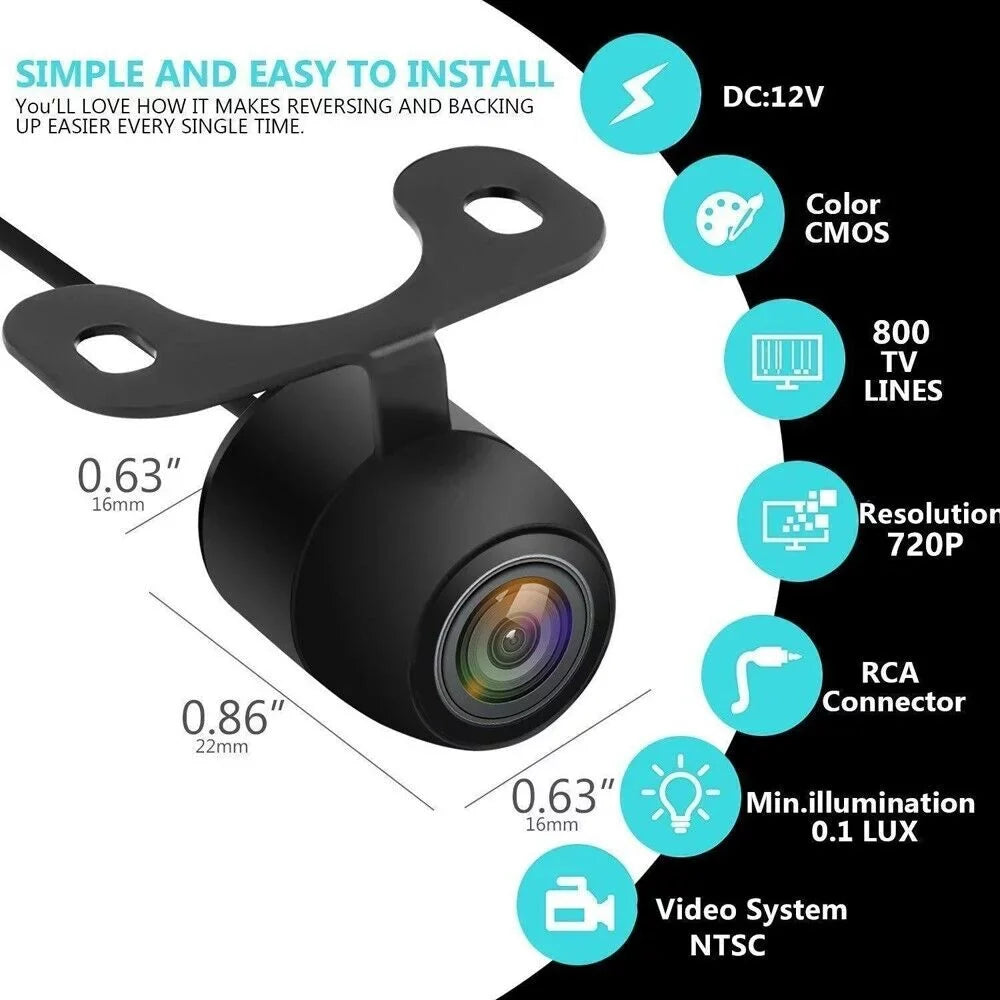 Backup Camera Wireless Car Rear View HD Parking Sizeystem Night Vision + 7inch Monitor