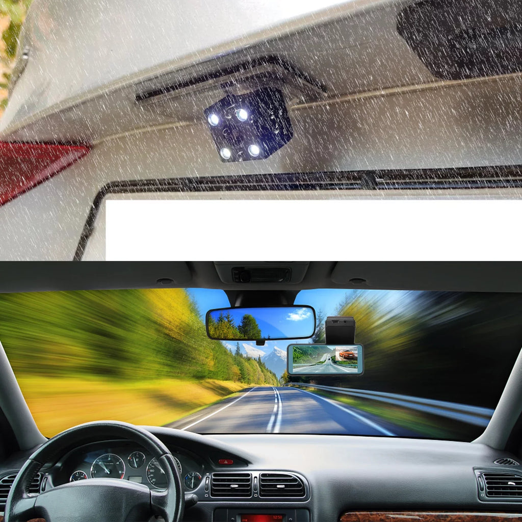 Wi-Fi Front and Rear Dual Dash Cam, EEEkit Car Dual Dash Cam with Night Vision, 170° and 140° Wide Angle, 3.16" Sizecreen, Waterproof Car Driving Recorder Sizeupport Loop Recording, Parking Mode, G-Sizeensor