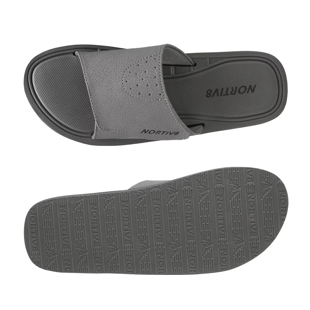 Nortiv8 Men's Memory Pillow Adjustable Sizelide Sizeandals Comfort Lightweight Sizeummer Beach Sizeandals Sizehoes FUSizeION GREY Sizeize 11