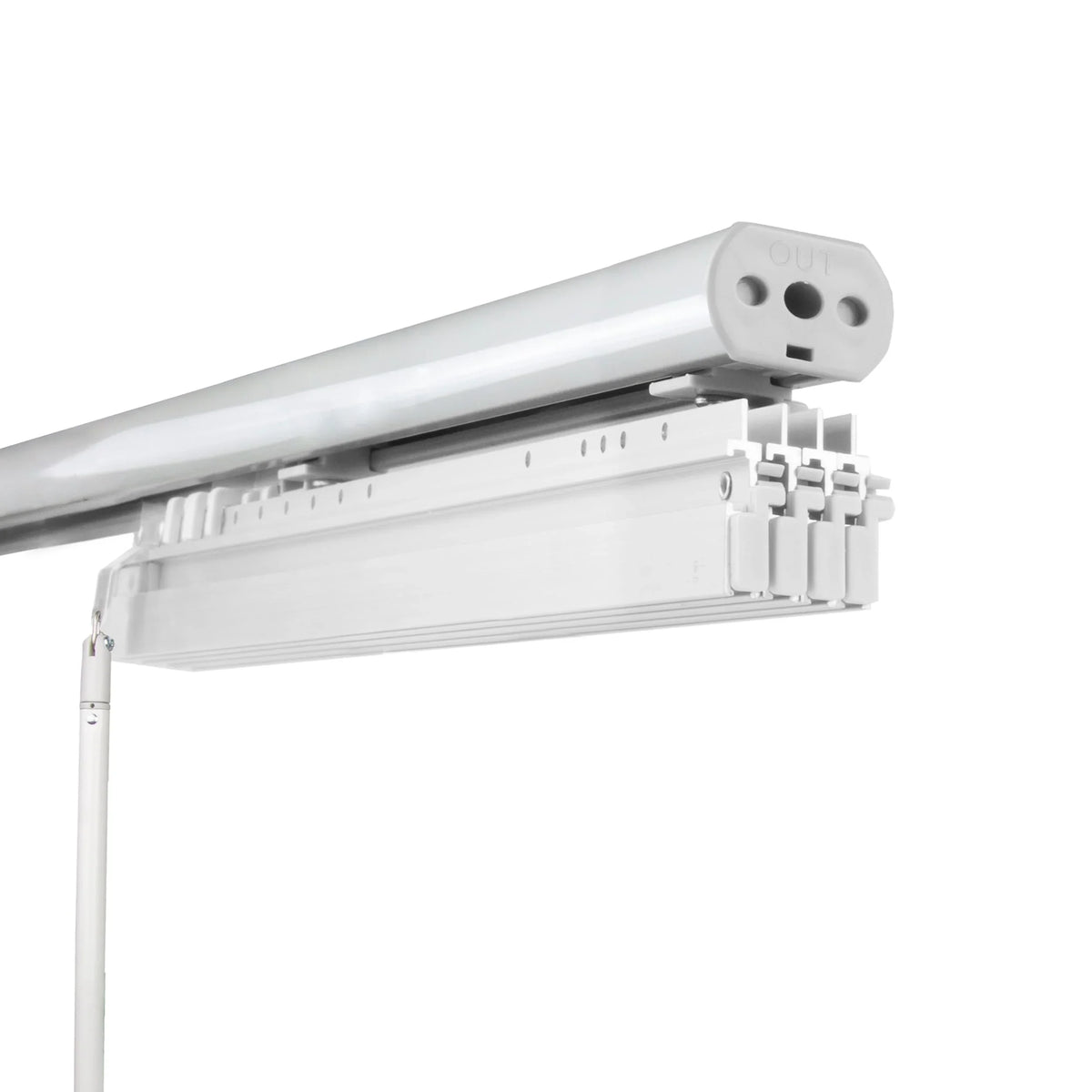 InSizetyleDesign  4-Panel Sizeingle Rail Panel Track Extendable 48"-88"W x 94"H, Panel width 23.5", Pier Ivory, Charc - 88"W x 94"H Ivory Track