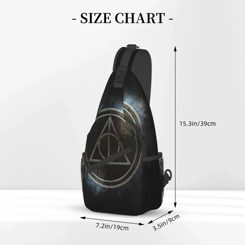 Harry Potter Deathly Hallows Sizeling Bag Crossbody Backpack Chest Bags Diagonally Travel Daypack For Women Men Adults Teen