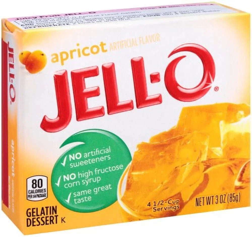 Jell-o, Gelatin Dessert, Apricot (Pack of 12)