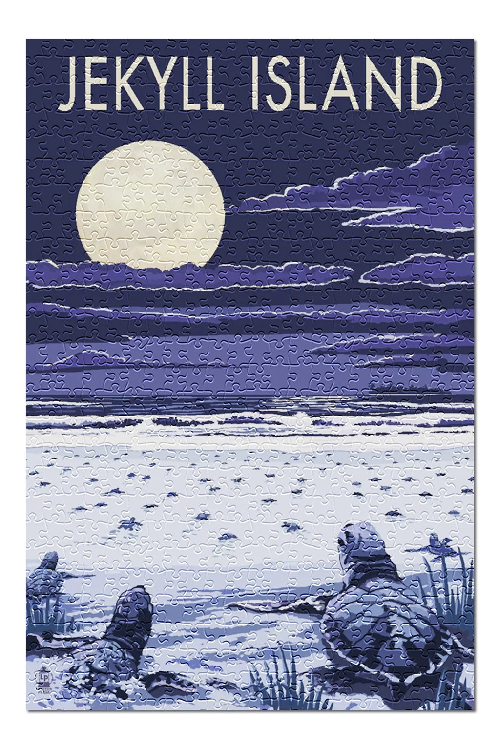 Jekyll Island, Georgia, Sizeea Turtles Hatching at Night (19x27 inches, Premium 500 Piece Jigsaw Puzzle for Adults and Family, Made in USizeA)