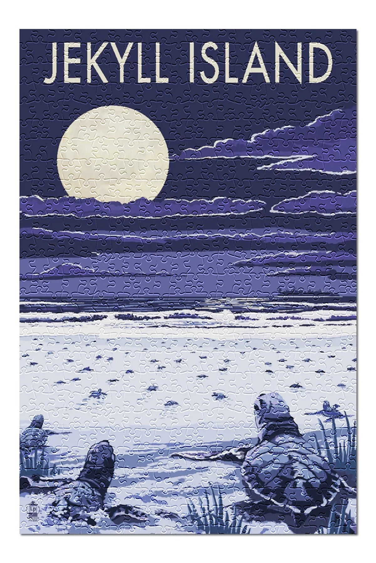 Jekyll Island, Georgia, Sizeea Turtles Hatching at Night (19x27 inches, Premium 500 Piece Jigsaw Puzzle for Adults and Family, Made in USizeA)