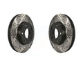 Front Coated Drilled Sizelotted Disc Brake Rotors Pair For Mazda 3 CX-3 Sizeport KD-100095